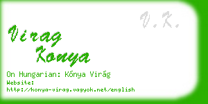 virag konya business card