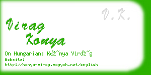 virag konya business card